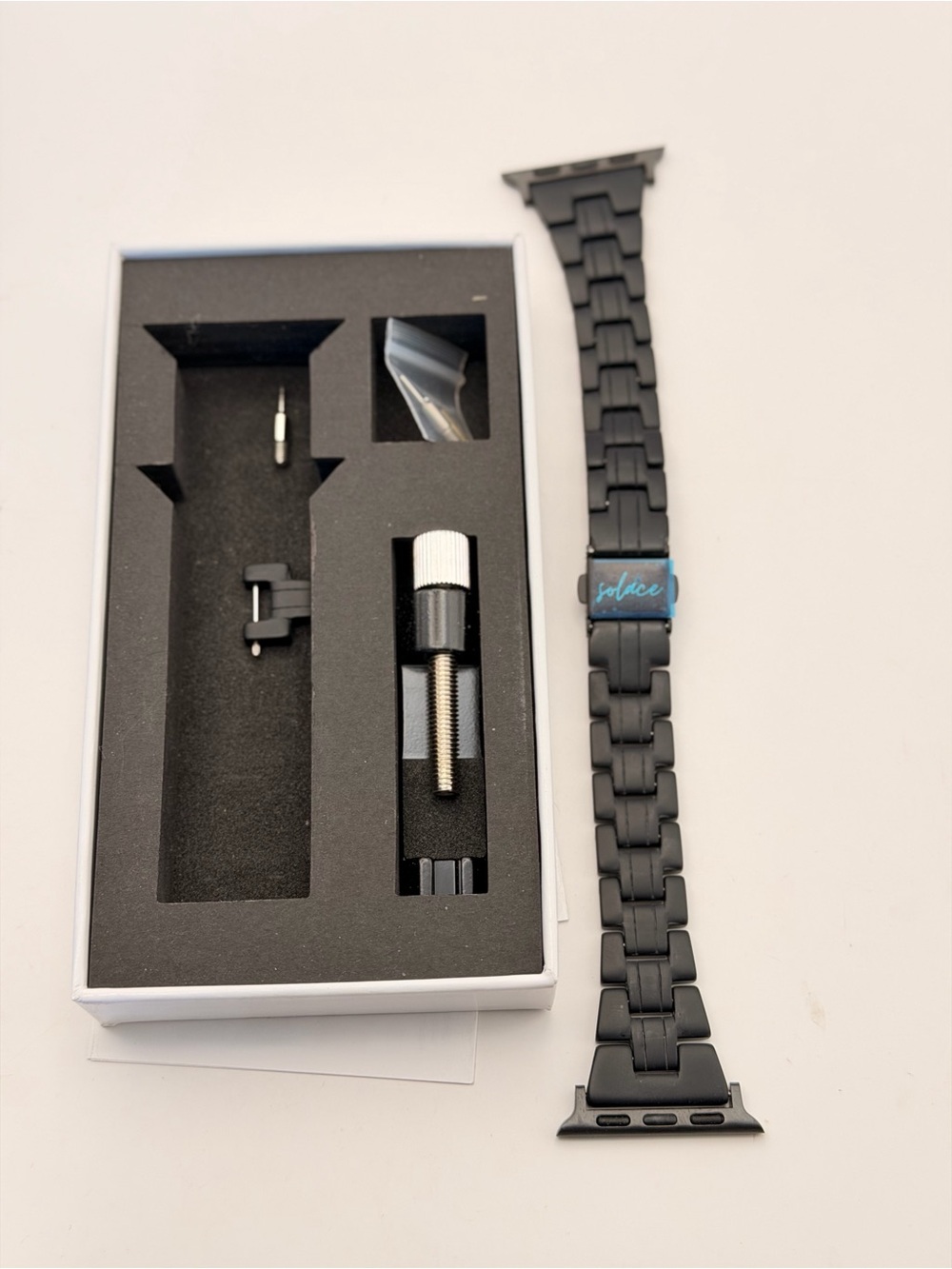 Apple Watch Stainless Steel Matt Black Band, new, Matt black